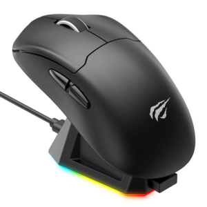 Wireless Gaming Mouse with RGB Charging Dock
