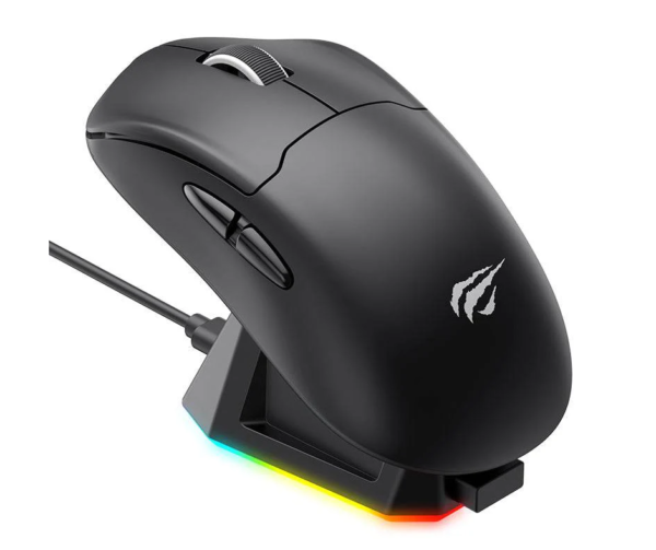 Wireless Gaming Mouse with RGB Charging Dock