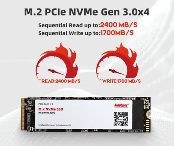 KingSpec M.2 NVMe SSD 256GB