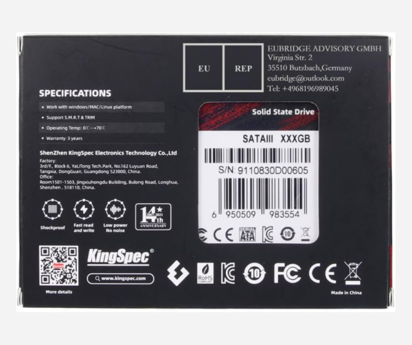 KingSpec SATAIII 6Gb/s 512GB