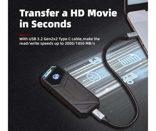 KingSpec Z5 512GB External SSD - 2100MB/s