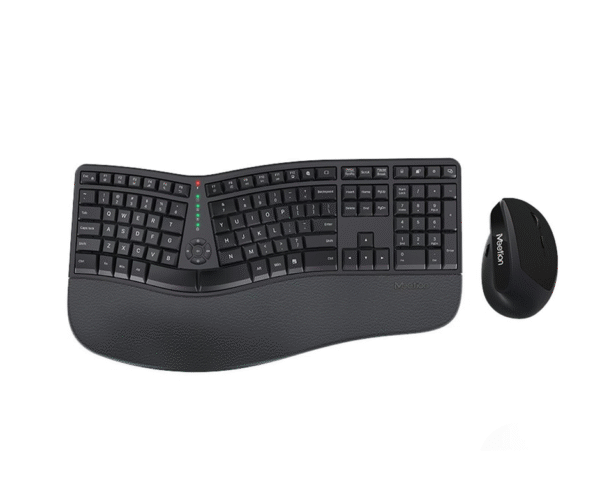 Ergonomic Wireless Keyboard & Vertical Mouse Kombo