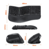 Ergonomic Wireless Keyboard & Vertical Mouse Kombo